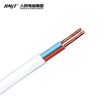 人民电缆BVVB护套线4平方3芯电线电缆白色硬护套线国标正品100米/卷